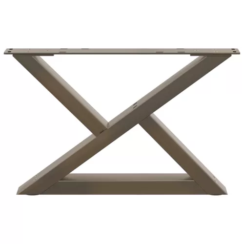  2 db natúr acél dohányzóasztal láb 60 x (30-31,3) cm acél
