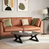  2 db fekete acél dohányzóasztal láb 70 x (30-31,3) cm