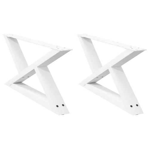  2 db fehér dohányzóasztal láb 70 x (30-31,3) cm acél dohányzóasztal láb