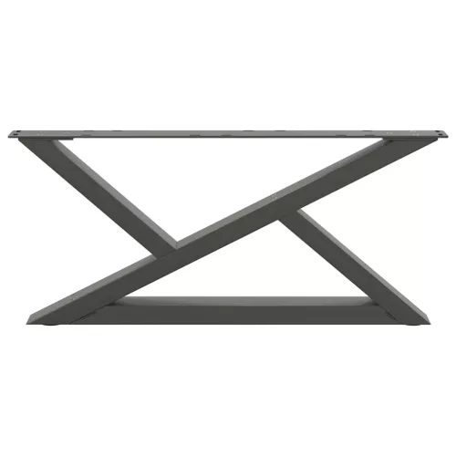  2 db antracitszürke acél dohányzóasztal láb 70 x (30-31,3) cm