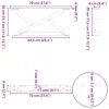  2 db antracitszürke acél dohányzóasztal láb 70 x (30-31,3) cm