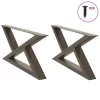  2 db natúr acél dohányzóasztal láb 70 x (30-31,3) cm acél