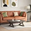  2 db natúr acél dohányzóasztal láb 70 x (30-31,3) cm acél