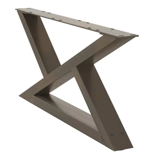  2 db natúr acél dohányzóasztal láb 70 x (30-31,3) cm acél