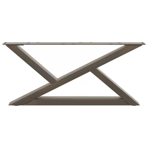  2 db natúr acél dohányzóasztal láb 70 x (30-31,3) cm acél