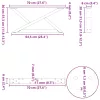  2 db natúr acél dohányzóasztal láb 70 x (30-31,3) cm acél