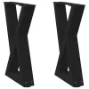  2 db fekete acél dohányzóasztal láb 28 x (42-43,3) cm