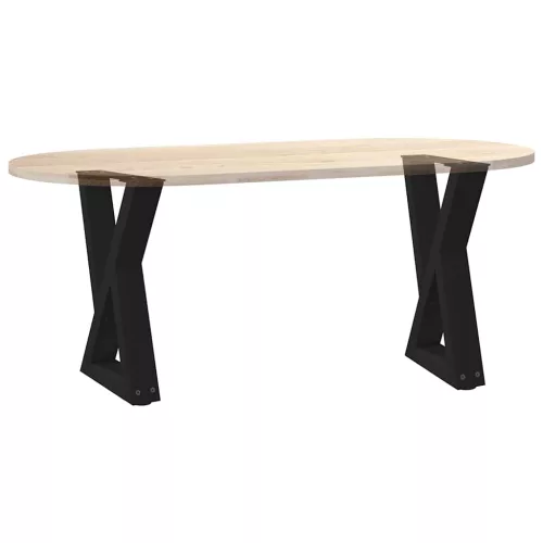  2 db fekete acél dohányzóasztal láb 28 x (42-43,3) cm
