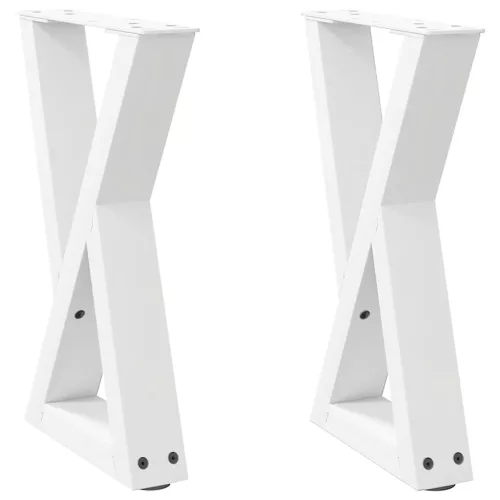  2 db fehér dohányzóasztal láb 28 x (42-43,3) cm acél dohányzóasztal láb