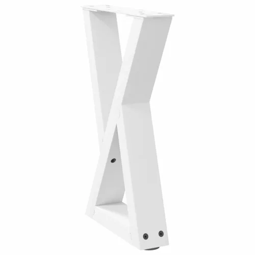  2 db fehér dohányzóasztal láb 28 x (42-43,3) cm acél dohányzóasztal láb