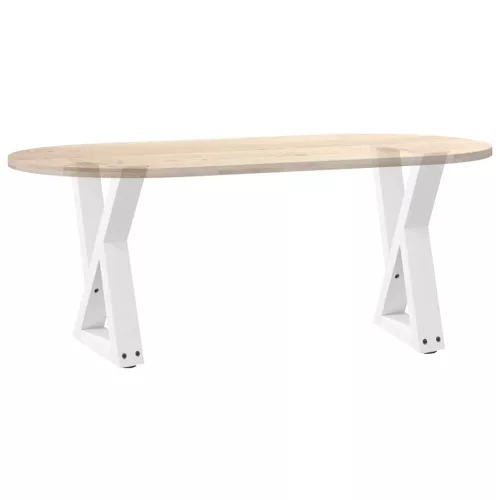  2 db fehér dohányzóasztal láb 28 x (42-43,3) cm acél dohányzóasztal láb