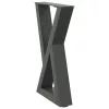  2 db antracitszürke acél dohányzóasztal láb 28 x (42-43,3) cm
