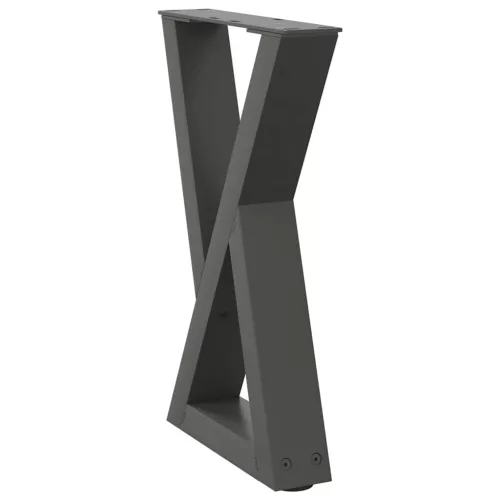  2 db antracitszürke acél dohányzóasztal láb 28 x (42-43,3) cm