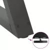  2 db antracitszürke acél dohányzóasztal láb 28 x (42-43,3) cm