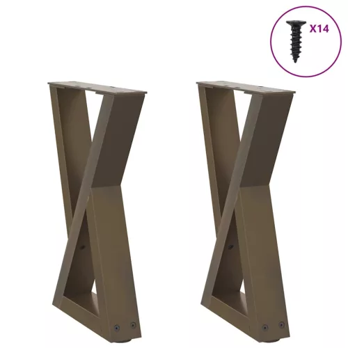 2 db natúr acél dohányzóasztal láb 28 x (42-43,3) cm acél