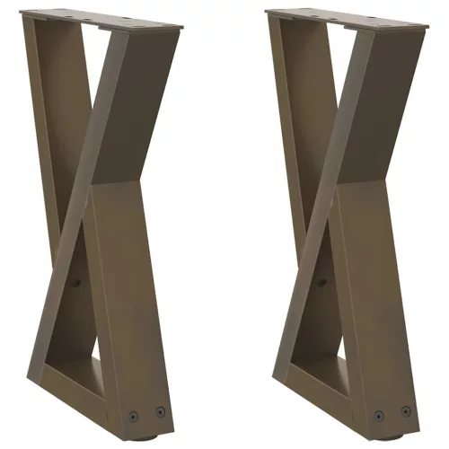  2 db natúr acél dohányzóasztal láb 28 x (42-43,3) cm acél