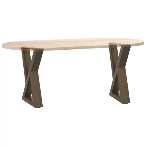  2 db natúr acél dohányzóasztal láb 28 x (42-43,3) cm acél