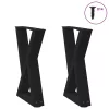  2 db fekete acél dohányzóasztal láb 38 x (42-43,3) cm