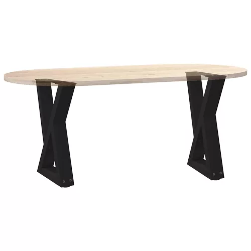  2 db fekete acél dohányzóasztal láb 38 x (42-43,3) cm