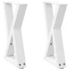  2 db fehér dohányzóasztal láb 38 x (42-43,3) cm acél dohányzóasztal láb