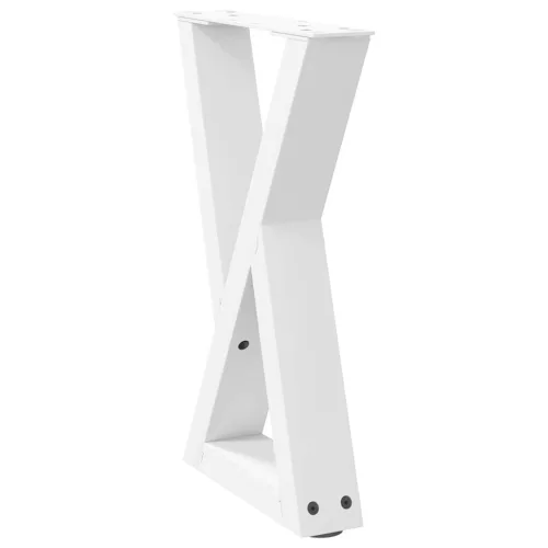  2 db fehér dohányzóasztal láb 38 x (42-43,3) cm acél dohányzóasztal láb