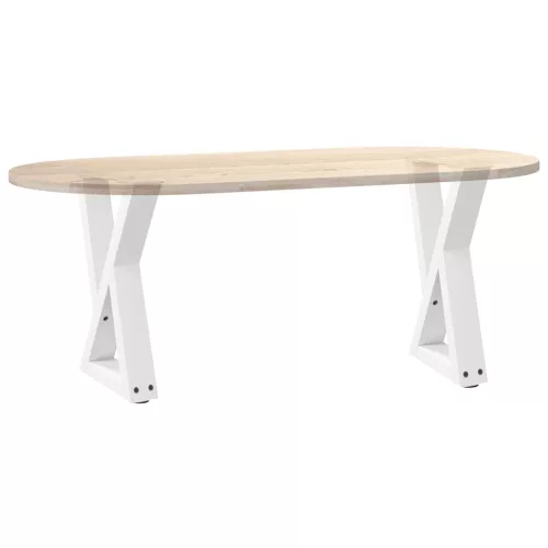  2 db fehér dohányzóasztal láb 38 x (42-43,3) cm acél dohányzóasztal láb