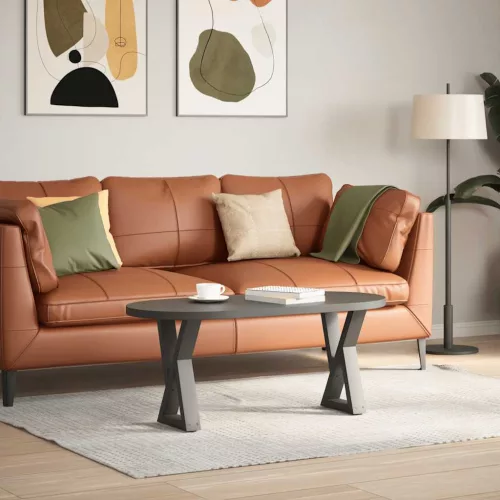  2 db antracitszürke acél dohányzóasztal láb 38x(42-43,3) cm