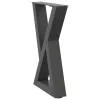  2 db antracitszürke acél dohányzóasztal láb 38x(42-43,3) cm