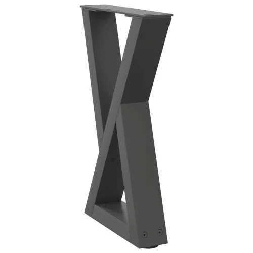  2 db antracitszürke acél dohányzóasztal láb 38x(42-43,3) cm