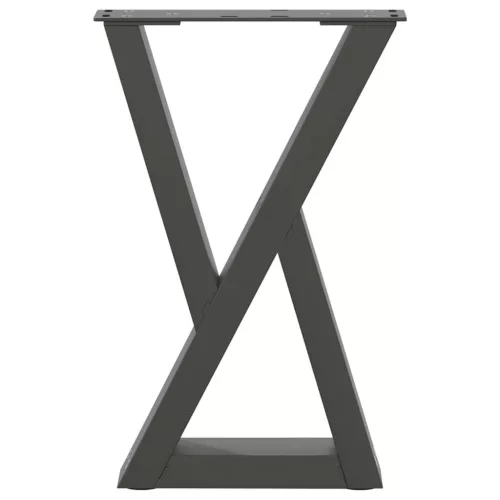  2 db antracitszürke acél dohányzóasztal láb 38x(42-43,3) cm
