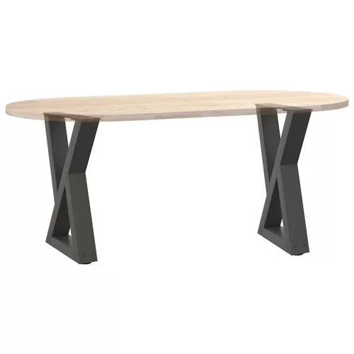  2 db antracitszürke acél dohányzóasztal láb 38x(42-43,3) cm