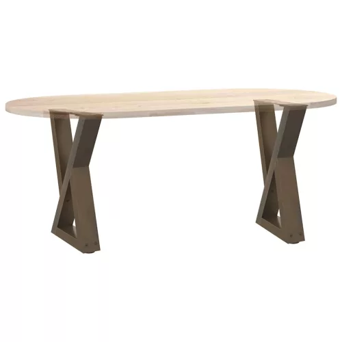  2 db natúr acél dohányzóasztal láb 38x(42-43,3) cm acél