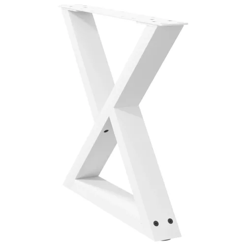  2 db fehér dohányzóasztal láb 50 x (42-43,3) cm acél dohányzóasztal láb