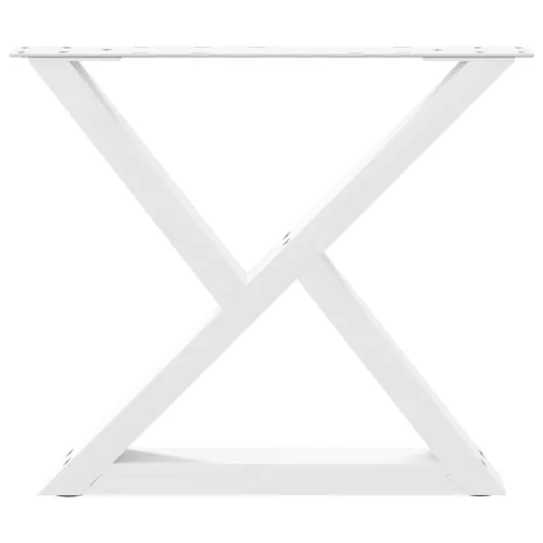  2 db fehér dohányzóasztal láb 50 x (42-43,3) cm acél dohányzóasztal láb
