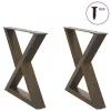  2 db natúr acél dohányzóasztal láb 50 x (42-43,3) cm acél