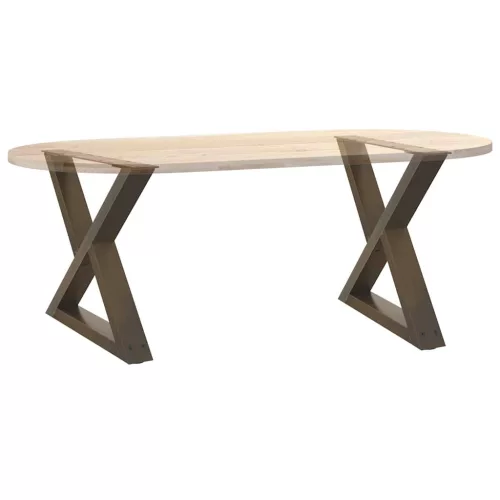  2 db natúr acél dohányzóasztal láb 50 x (42-43,3) cm acél