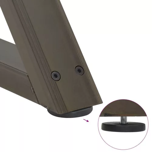  2 db natúr acél dohányzóasztal láb 50 x (42-43,3) cm acél