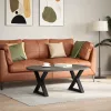  2 db fekete acél dohányzóasztal láb 60 x (42-43,3) cm