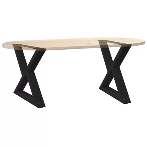  2 db fekete acél dohányzóasztal láb 60 x (42-43,3) cm