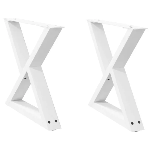  2 db fehér dohányzóasztal láb 60 x (42-43,3) cm acél dohányzóasztal láb