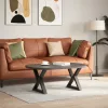  2 db antracitszürke acél dohányzóasztal láb 60 x (42-43,3) cm