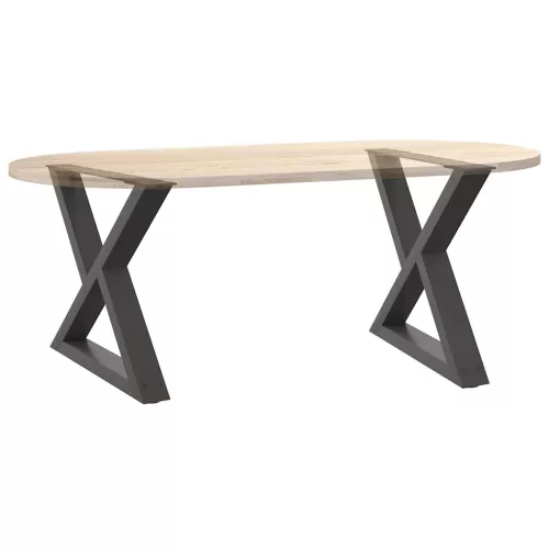  2 db antracitszürke acél dohányzóasztal láb 60 x (42-43,3) cm