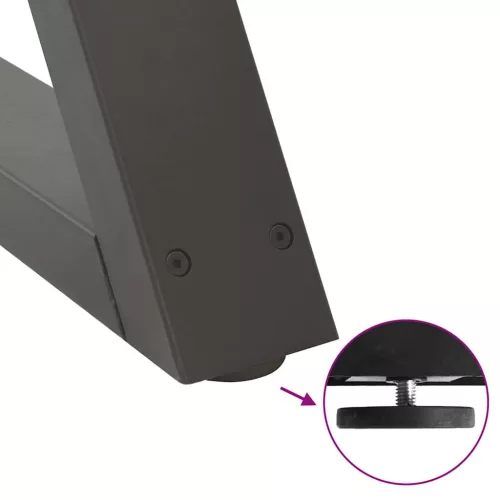  2 db antracitszürke acél dohányzóasztal láb 60 x (42-43,3) cm