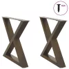  2 db natúr acél dohányzóasztal láb 60 x (42-43,3) cm acél