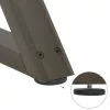  2 db natúr acél dohányzóasztal láb 60 x (42-43,3) cm acél