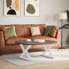  2 db fehér dohányzóasztal láb 70 x (42-43,3) cm acél dohányzóasztal láb