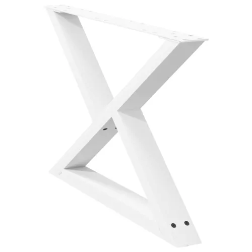  2 db fehér dohányzóasztal láb 70 x (42-43,3) cm acél dohányzóasztal láb