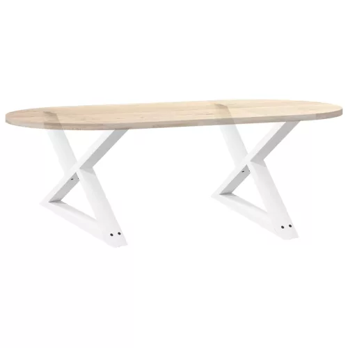  2 db fehér dohányzóasztal láb 70 x (42-43,3) cm acél dohányzóasztal láb