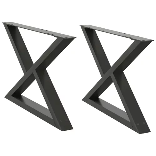  2 db antracitszürke acél dohányzóasztal láb 70 x (42-43,3) cm