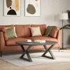 2 db antracitszürke acél dohányzóasztal láb 70 x (42-43,3) cm